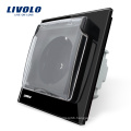 Livolo EU Plug Wall Power Socket Cover Electrical Socket with Waterproof Cover VL-C7C1EUWF-11